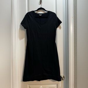 J Jill Black Roundneck Cap Sleeves Dress Med Pet Armpit To Armpit 19”